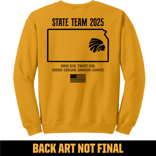 2025 Indians Wrestling State Bound Sweatshirt - Image 2