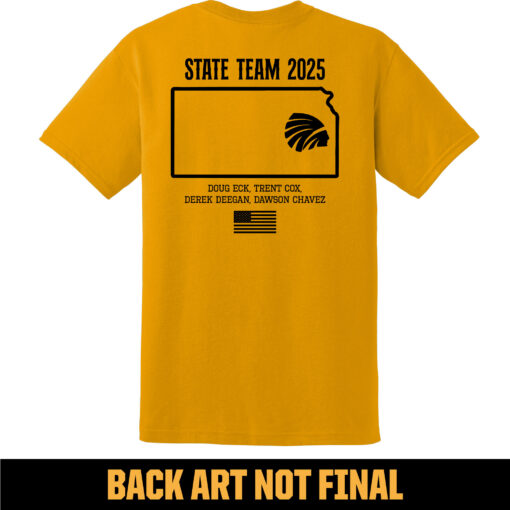 2025 Indians Wrestling State Bound Short Sleeve Tee - Image 2