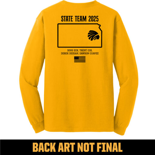 2025 Indians Wrestling State Bound Long Sleeve Tee - Image 2