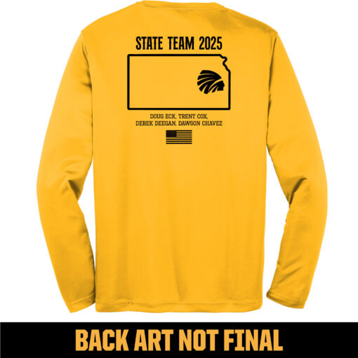 2025 Indians Wrestling State Bound Performance Long Sleeve Tee - Image 2