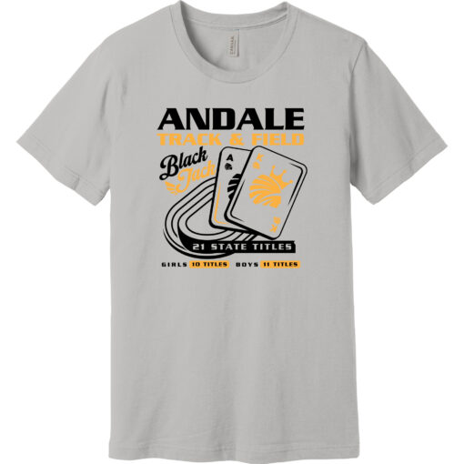 2025 Indians Track State Champs Bella+Canvas Short Sleeve Combed Cotton Tee - Image 2