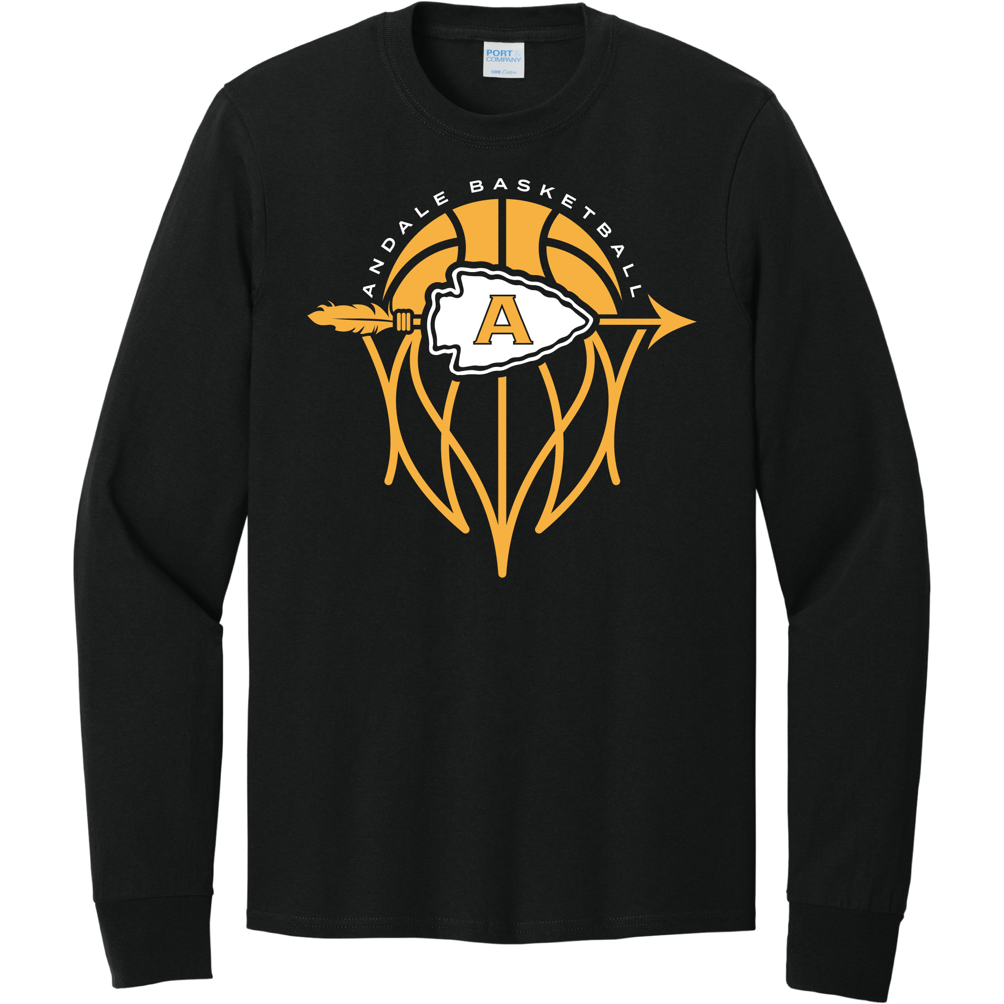 2025 Indians Boys Basketball Long Sleeve Tee