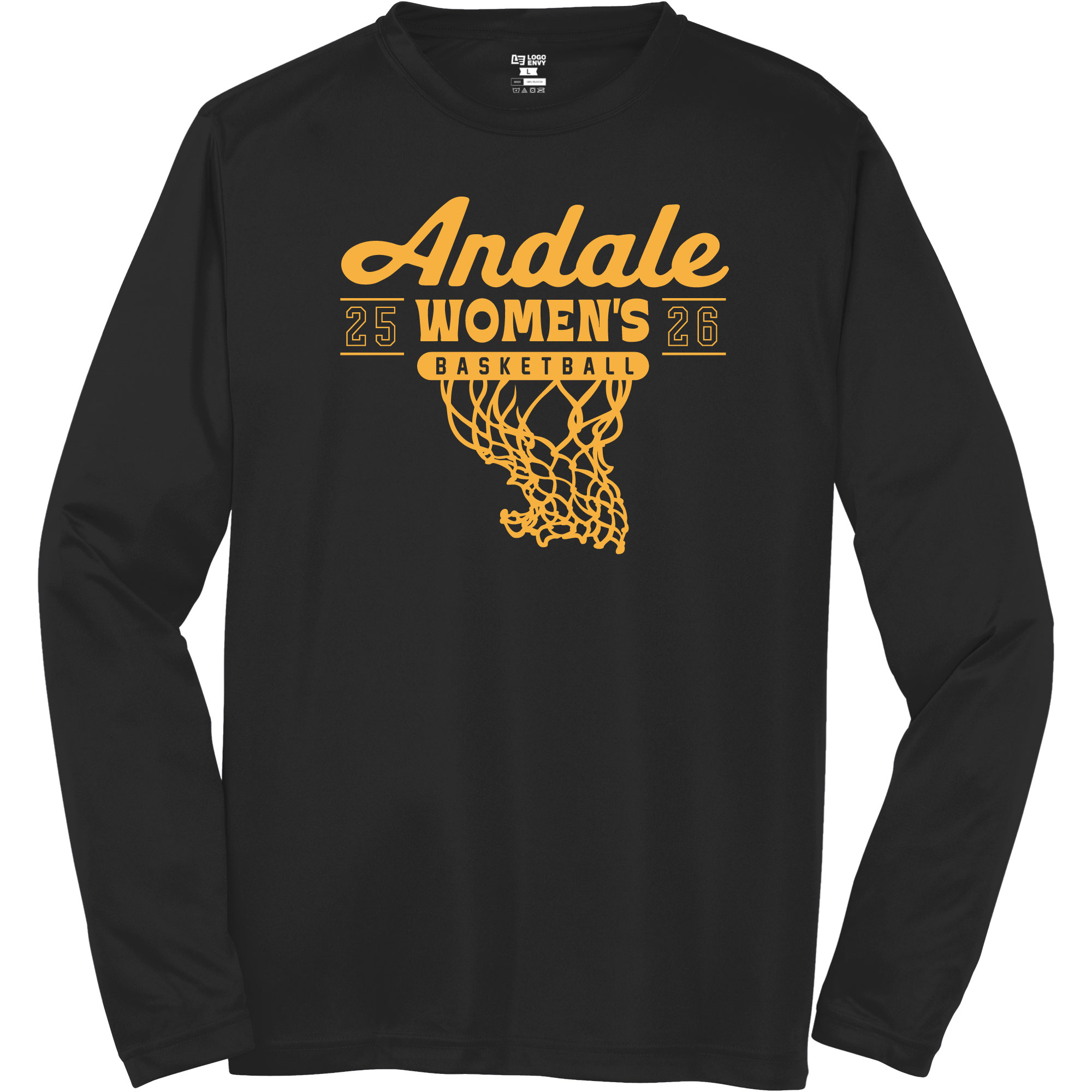 2025 Indians Girls Basketball Performance Long Sleeve Shirt