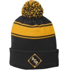 2026 AGP Baseball Stripe Pom Pom Beanie