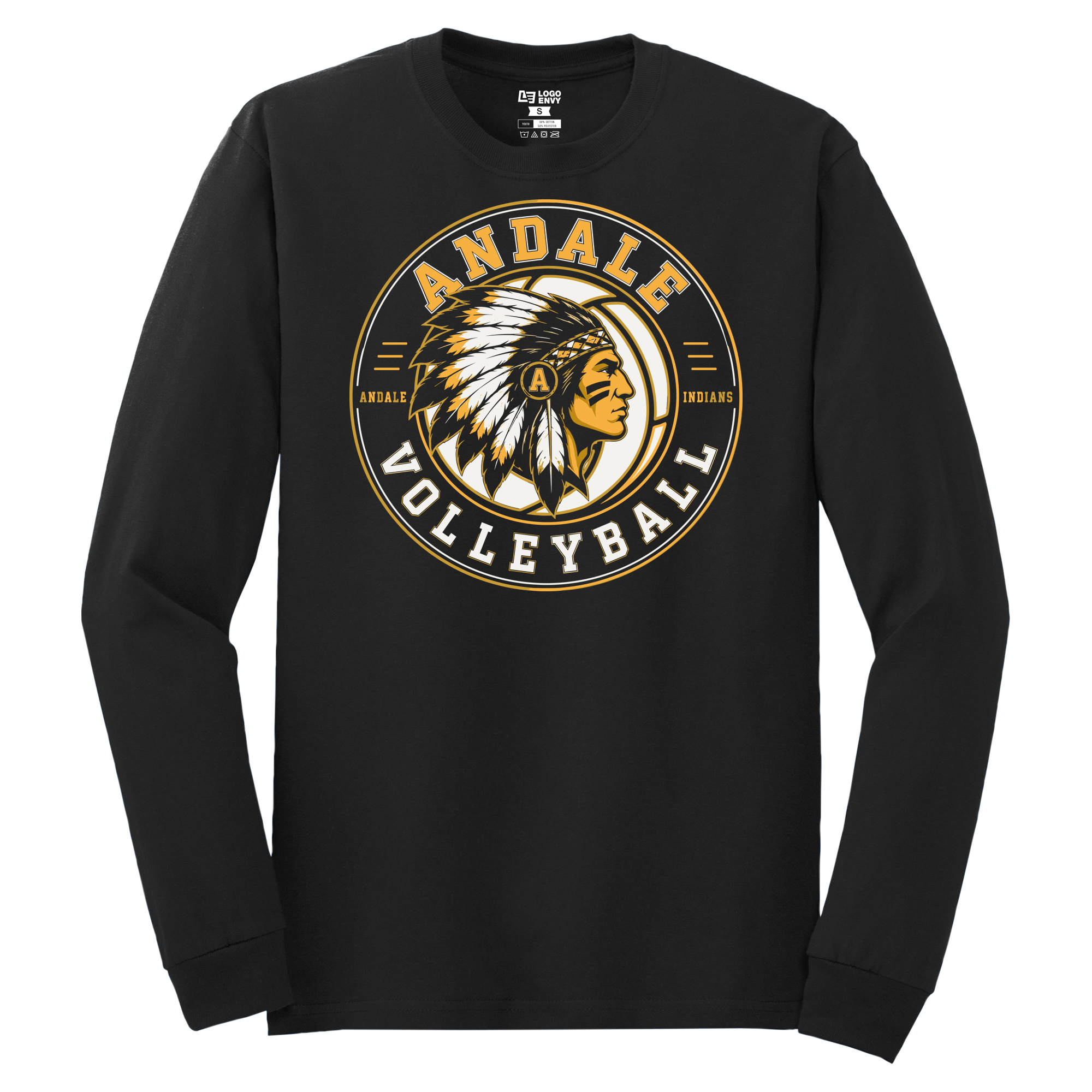 2026 Indians Volleyball Heritage Long Sleeve Tee